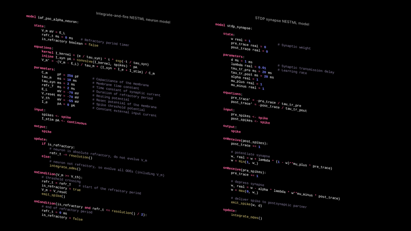 Image of NESTML code