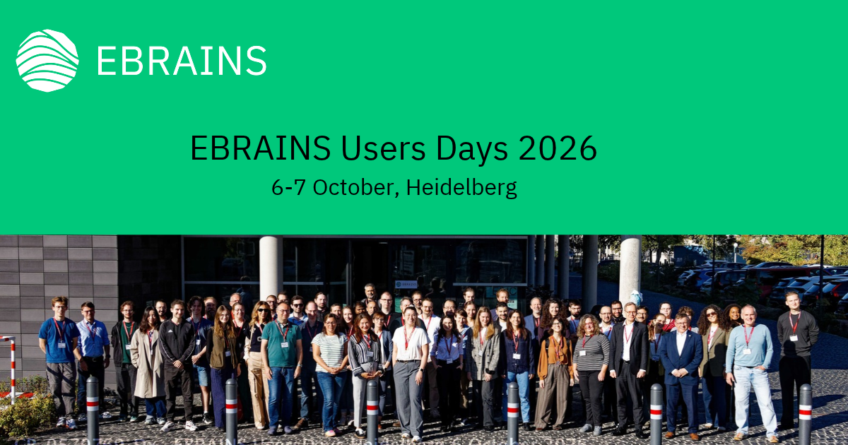 EBRAINS Users Days 6-7 October, Heidelberg