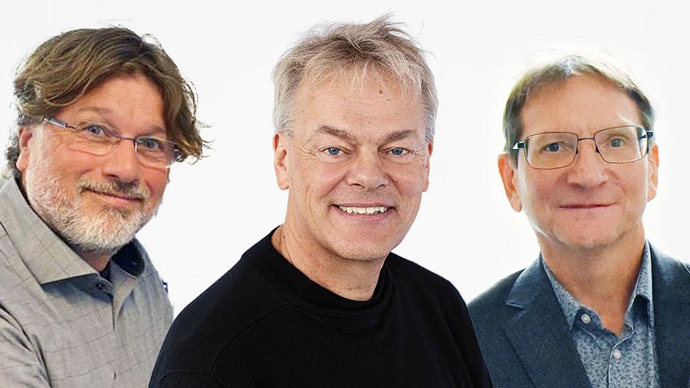 Photo of Trygve Leergaard, Edvard Moser, Clive Bramham