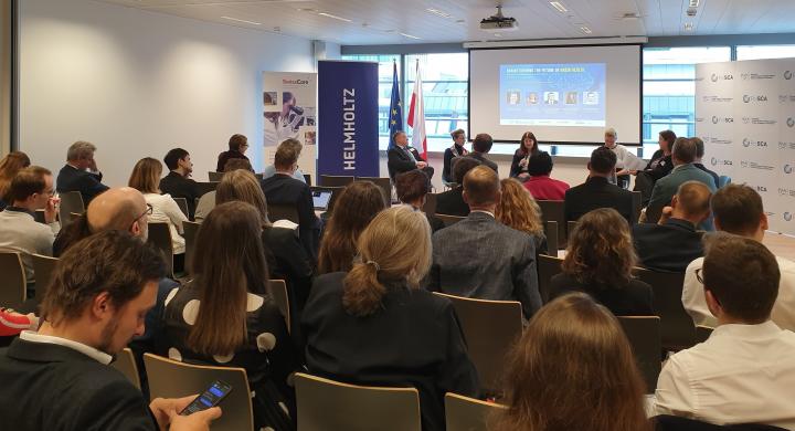 Panel 'Infrastructures, Cooperation, Policy: Creating Critical Mass for Progress in Brain Health Research'. Image: EBRAINS