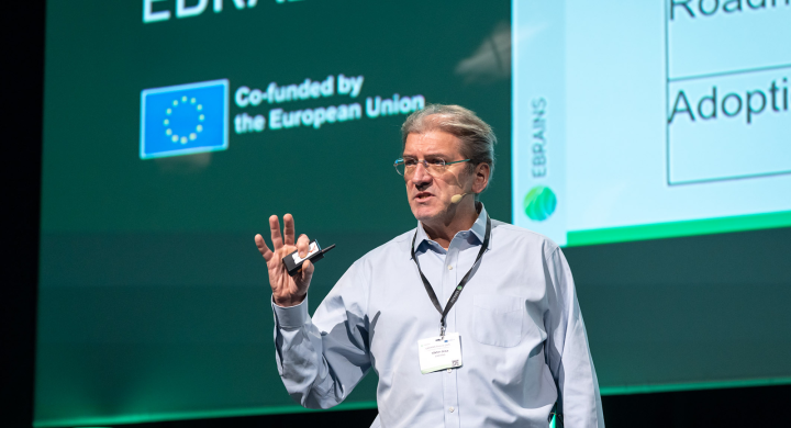 Photo of Viktor Jirsa at the EBRAINS Summit 2025