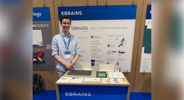 Photo of the EBRAINS booth at EAN Congress 2026