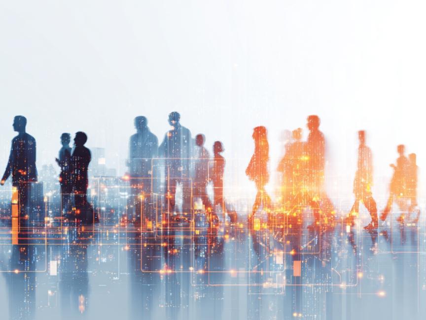 Silhouettes of people