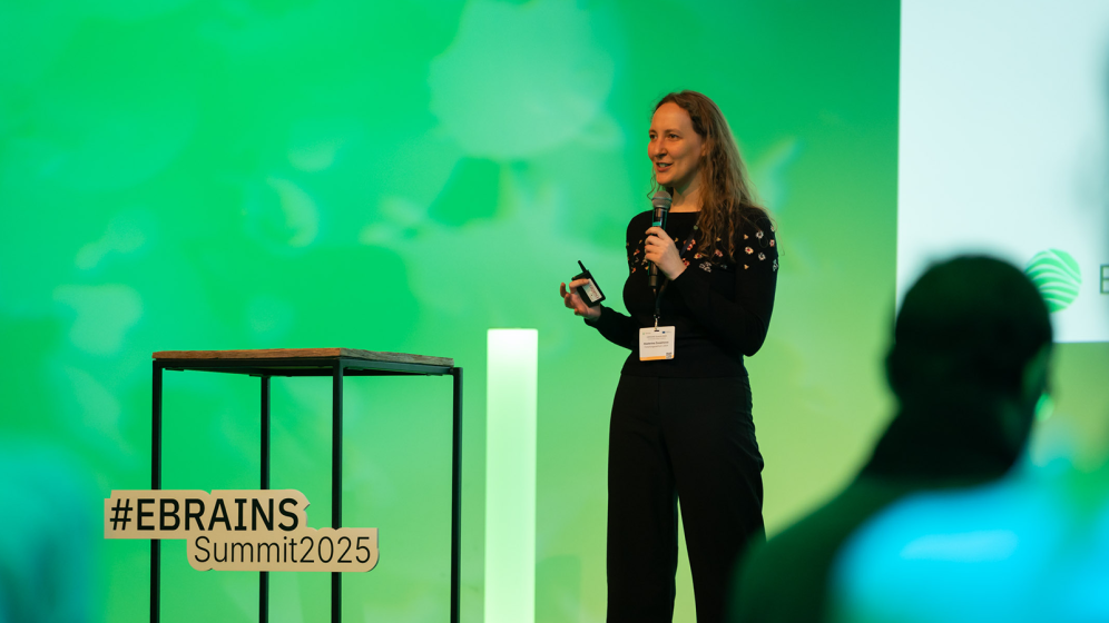 Photo of Katya Zossimova at the EBRAINS Summit 2025