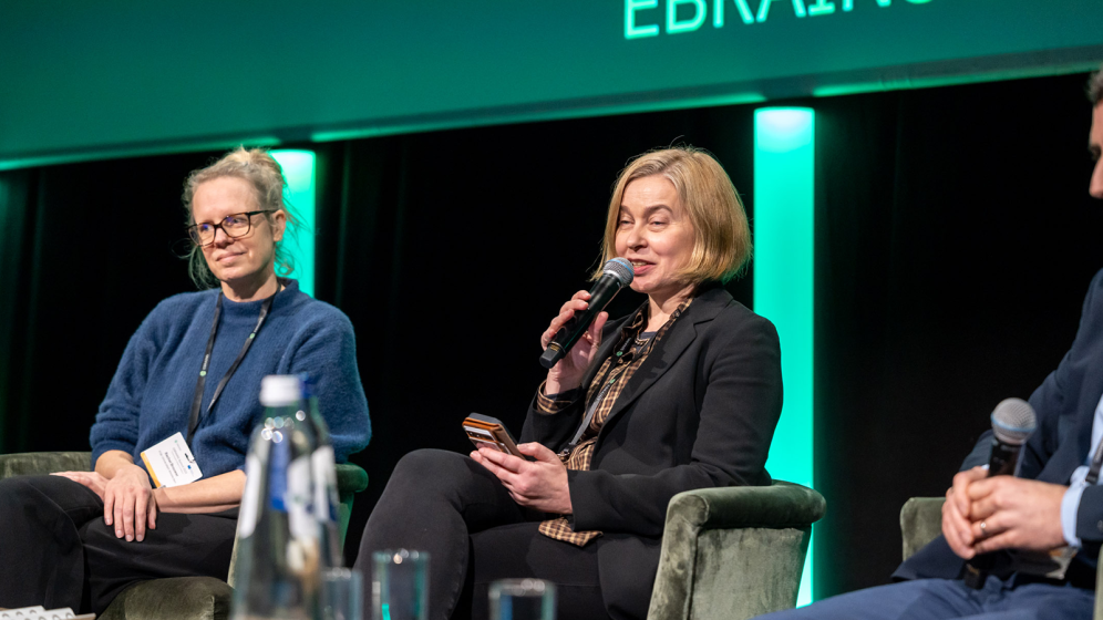 Photo of Rachel Brouwer and Petra Ritter at the EBRAINS Summit 2025