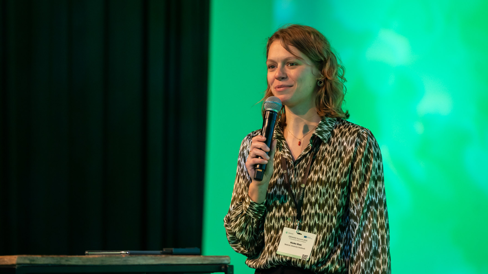 Photo of Nienke Blom at the EBRAINS Summit 2025