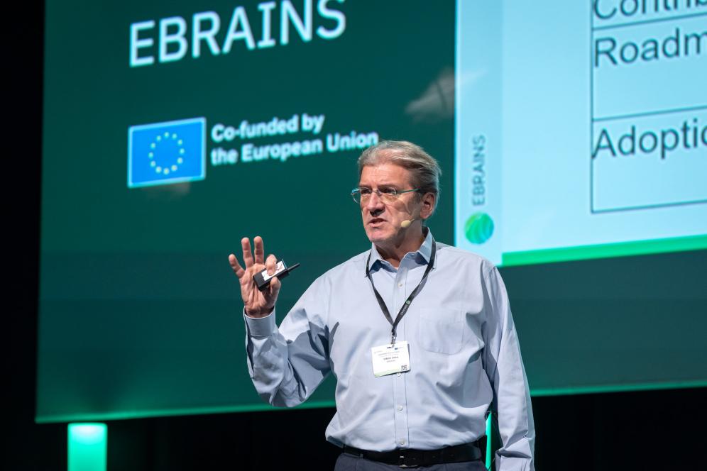 Photo of Viktor Jirsa at the EBRAINS Summit 2025