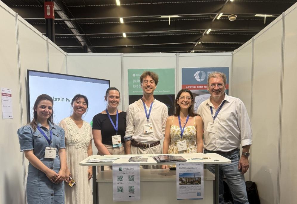 EBRAINS team at the EBRAINS booth