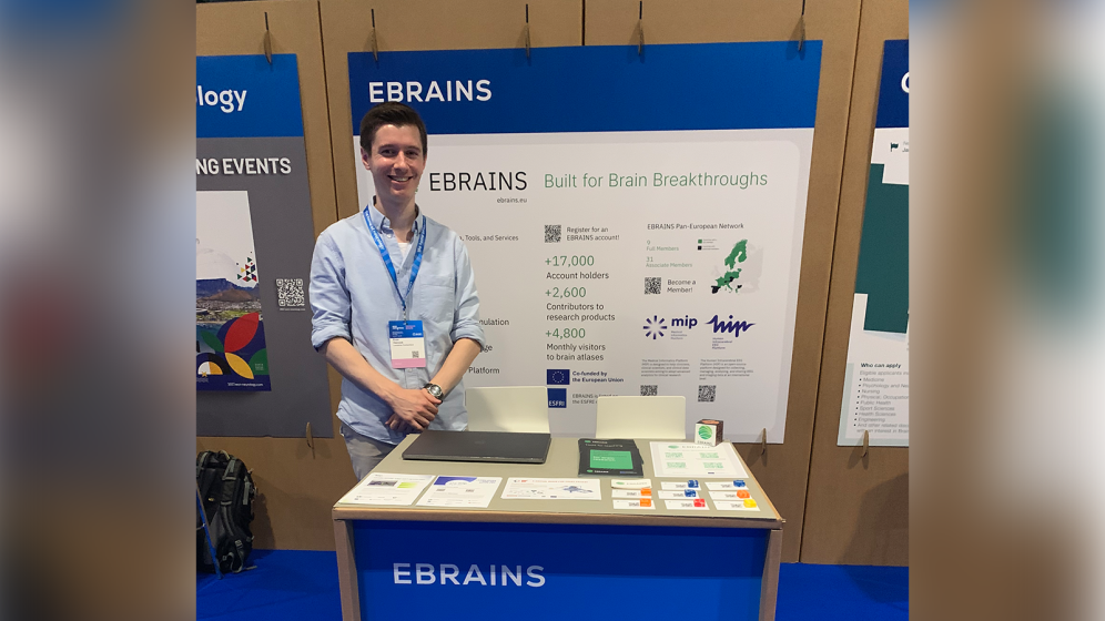 Photo of the EBRAINS booth at EAN Congress 2026