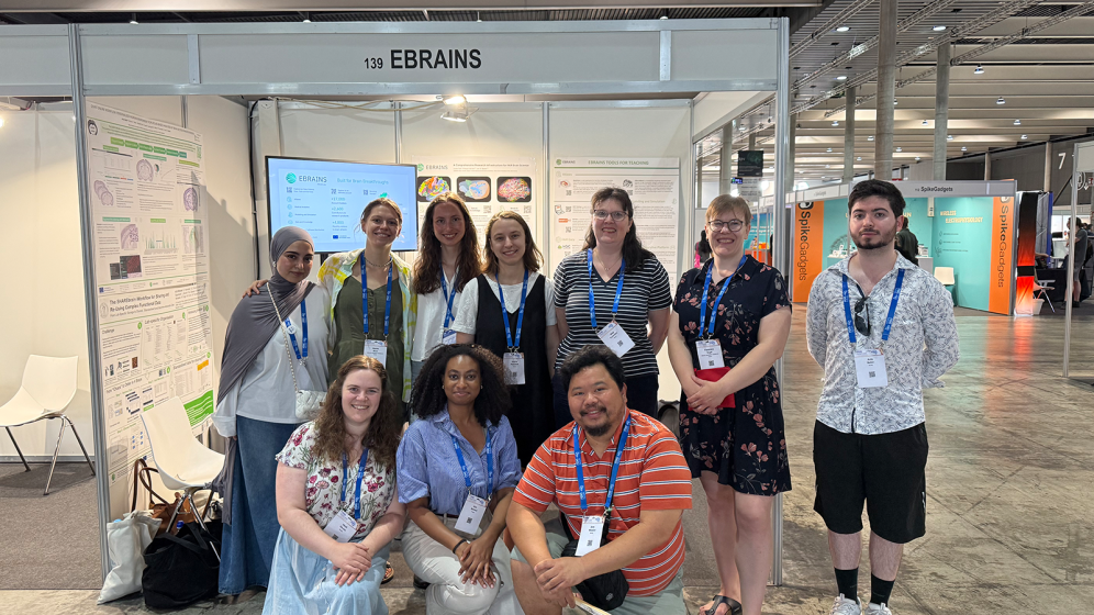 Photo of EBRAINS Booth at FENS 2026